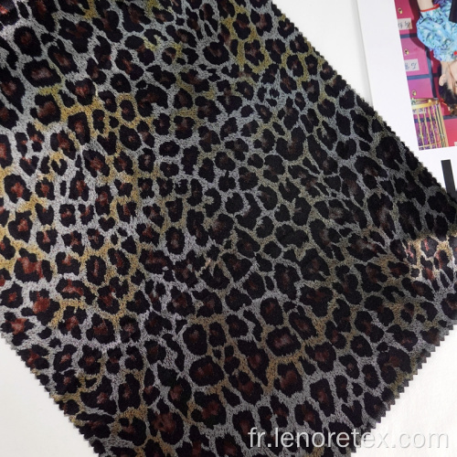 Tissu de gaze imprimé léopard 100% polyester